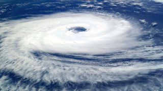 Image of a cyclone from space