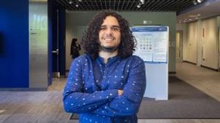 PhD student Iury Simoes Sousa at SMAST lobby