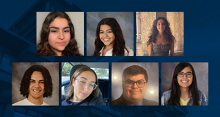 Photo grid containing portraits of some members of the class of 2027