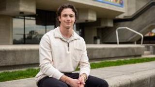 Physics major and hockey player Graham Burke '26