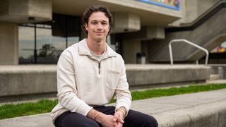 Physics major and hockey player Graham Burke '26