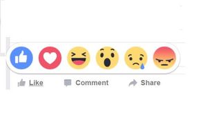 set of Facebook reaction icons