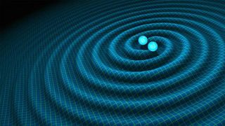 An artist's rendition of the final moments of a pair of black holes. The generation of waves in the curvature of space and time surrounding the merging black holes is one primary focus of research of Prof. Khanna's group in the Physics Department at UMass Dartmouth. Credits: R. Hurt/Caltech-JPL