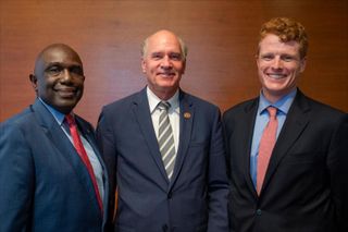 Chancellor Johnson and Congressman Keating and Kennedy