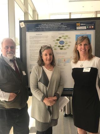 Three professors presenting
