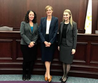 Kerina Silva, JD candidate '19; Flannery Rogers, JD candidate '20; and Mary Brigh Lavery, JD/MPP candidate '20