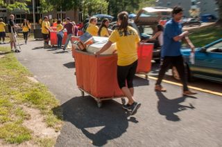 Students moving into housing