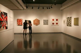 Students preview Ives’s work in the CVPA Campus Gallery