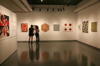 Students preview Ives’s work in the CVPA Campus Gallery