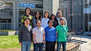 The Jia Lab, photographed on the campus quad in the spring of 2023