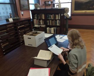 student research in archive