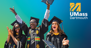 Students cheering at graduation