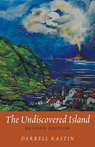 book cover art of an island and ocean