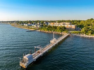 Aerial view of Clark's Cove and the SMAST West Campus