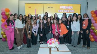 The Charlton Women in Business pose for a picture at the Winning Women Conference in New York City.