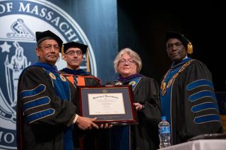 Justice Cypher receiving honorary degree at UMass Law 2019 Commencement