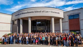 UMass Law's entering class of 2025 pictured on the first day of orientation