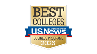U.S. News & World Report Best Undergraduate Business Programs 2026 badge.
