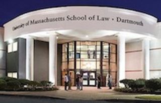 An image of the exterior of UMass Law.