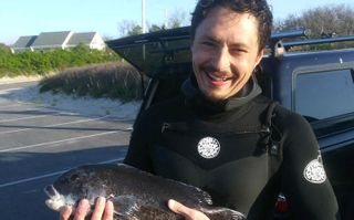 Mike Coute, with tautog