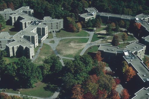 1973 - Aerial view of Phase I, the Roberts Hall dormitories