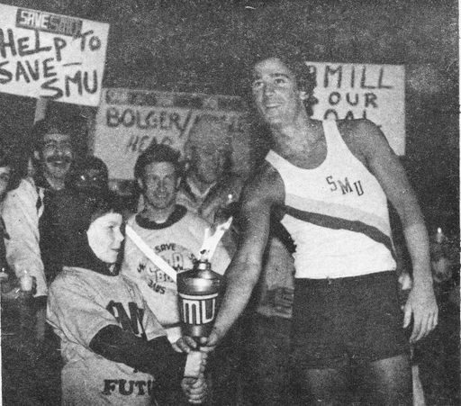 Mark Montigny in SMU Torch Relay