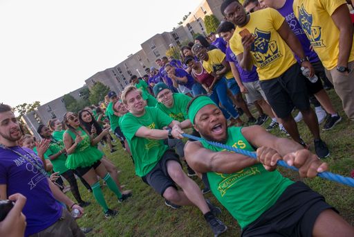 Students competing in the Corsair Olympics