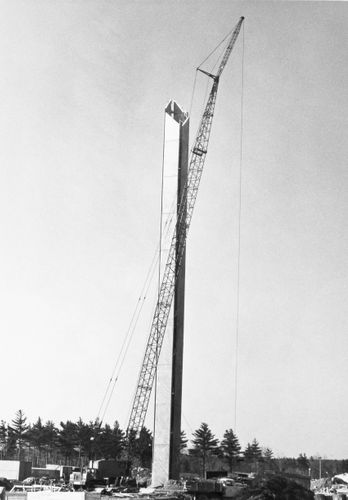 SMU campanile tower under construction