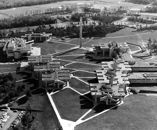 Aerial shot of campus