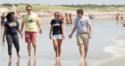 Students at Horseneck Beach