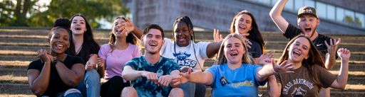 Student ambassadors in the amphitheater