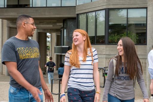 Students passing on campus