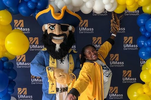 Arnie and Open House volunteer