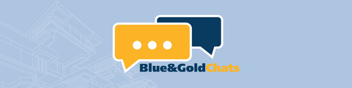 Blue & Gold Chat Hero