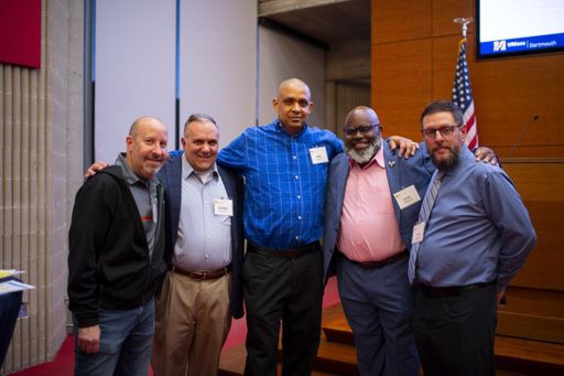 Alumni at networking event