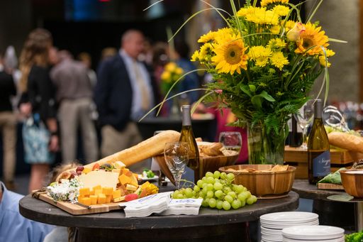 Fruit/veggie platter & charcuterie boards at Homecoming 2019: Athletics Hall of Fame ceremony