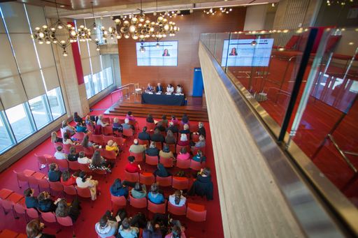 aerial view of A Celebration of Transformation: Healthcare in America panel sponsored by SouthCoast Hospitals Group