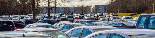 Parking lot at dusk