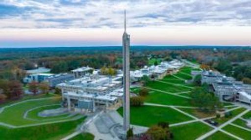 Aerial photo of UMass Dartmouth Campus