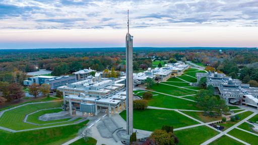 Aerial photo of UMass Dartmouth Campus