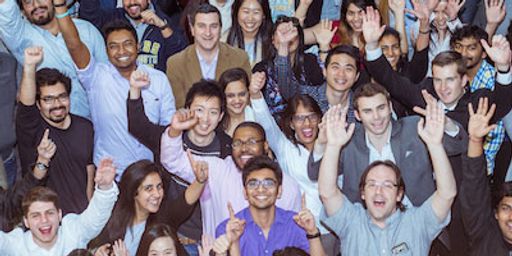 Group of students at event