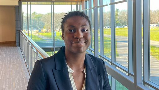 Junior accounting and finance dual major and lacrosse defender Widline Thomas