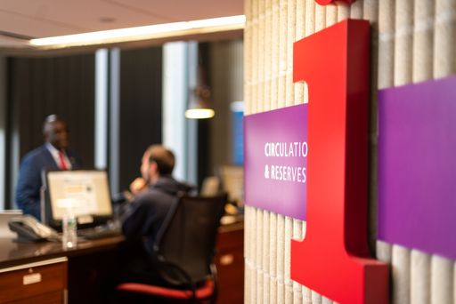 Claire T. Carney Library info desk