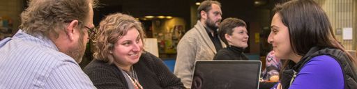 Graduate students attending a Masters in Professional Writing class