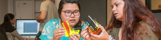 Students experimenting with 3-D printing in the Hall-Hildreth IDEAStudio