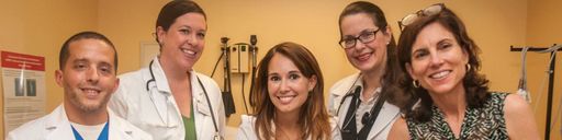 Graduate Nursing students interning at the Gifford Street Wellness Center