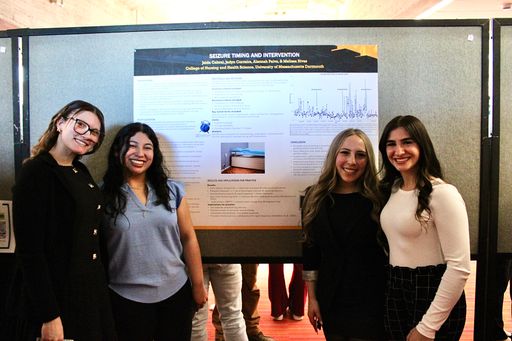 Nursing students with their research poster at Scholarship Day 2026