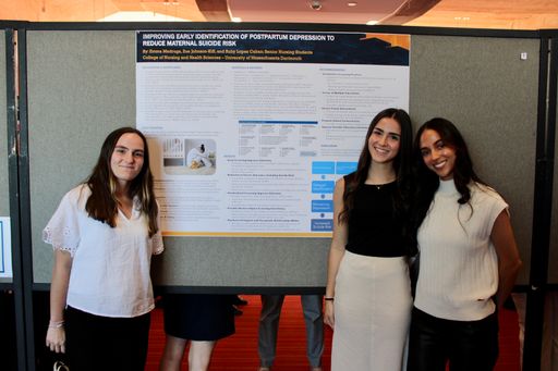 Nursing students with their research poster at Scholarship Day 2026
