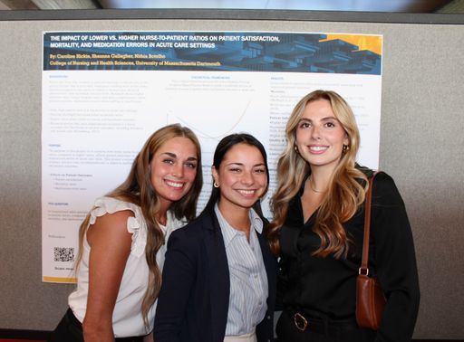 Nursing students with their research poster at Scholarship Day 2026