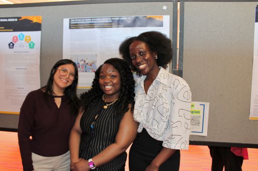 Nursing students with their research poster at Scholarship Day 2026